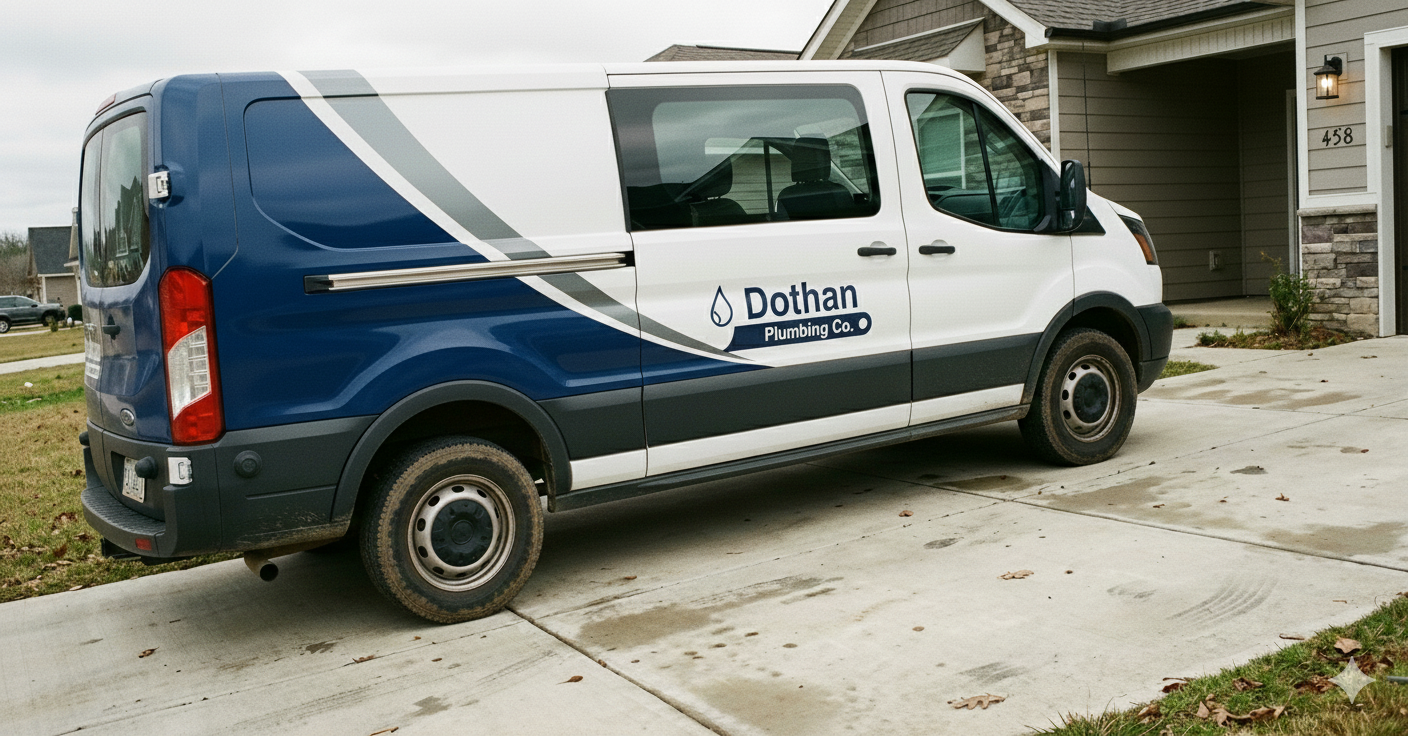 Dothan Plumbing Co service van for plumbing services in Dothan AL